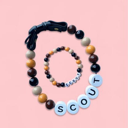 Personalized Pet Collar & Matching Bracelet Set