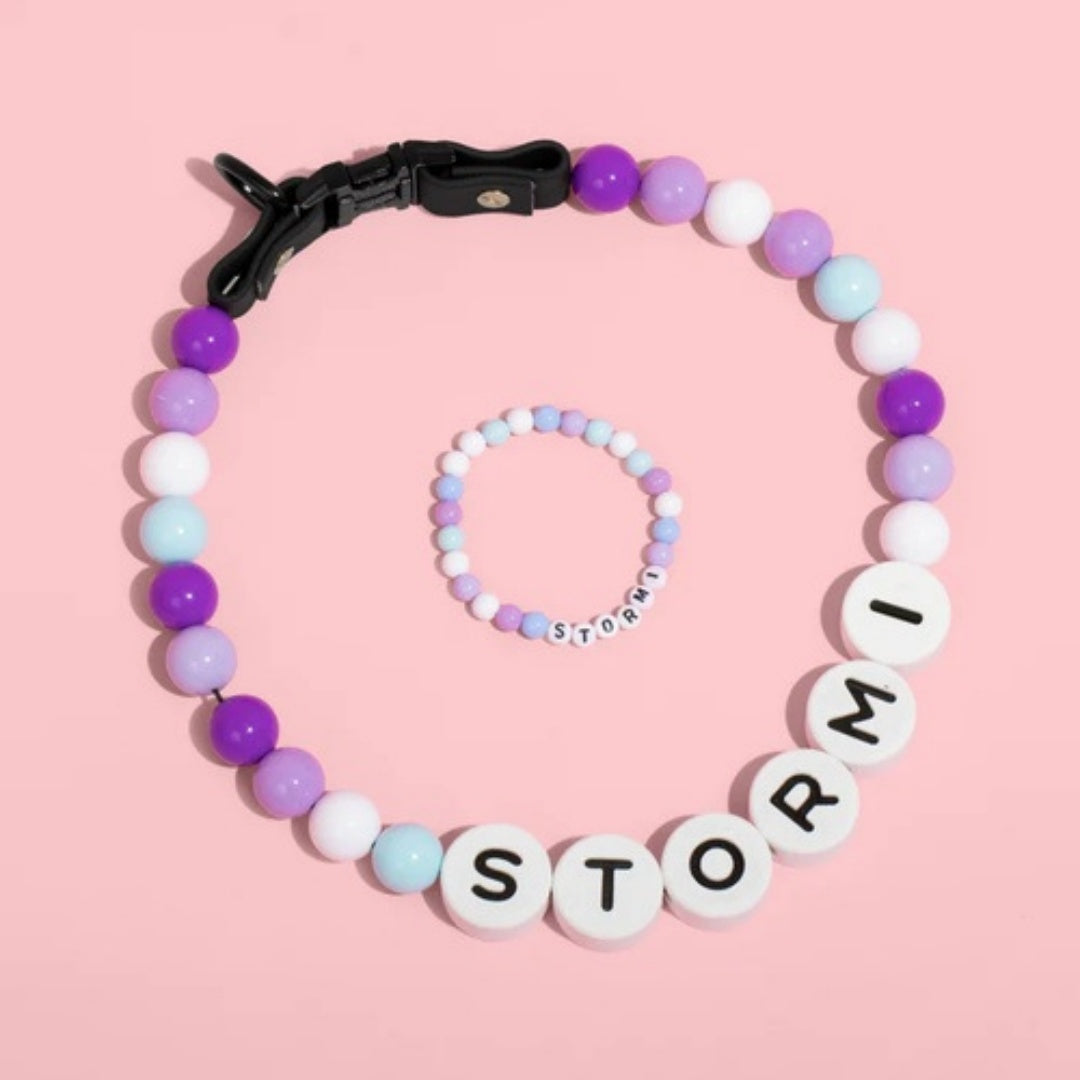 Personalized Pet Collar & Matching Bracelet Set