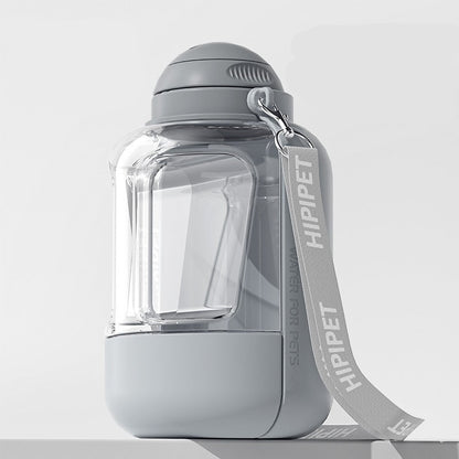 Groom Glory 2-in-1 Portable Pet Water & Food Bottle – Leakproof Travel Dispenser