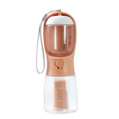 Groom Glory 3-in-1 Portable Pet Water Bottle - Food & Waste Bag Storage for Dogs