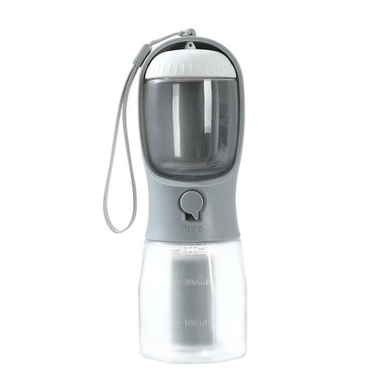 Groom Glory 3-in-1 Portable Pet Water Bottle - Food & Waste Bag Storage for Dogs