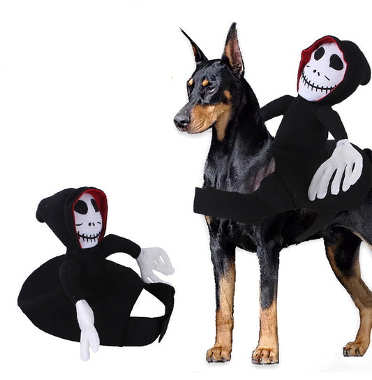 Groom Glory  Funny Halloween Pet Costume – Spider, Pumpkin, or Goblin Rider Cosplay Outfit for Dogs & Cats