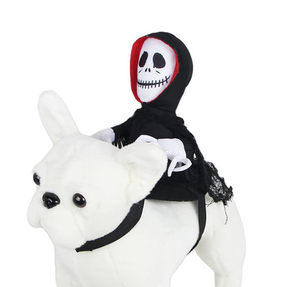 Groom Glory  Funny Halloween Pet Costume – Spider, Pumpkin, or Goblin Rider Cosplay Outfit for Dogs & Cats