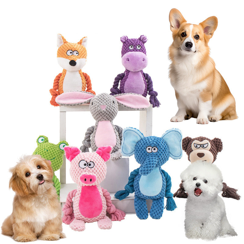 Groom Glory Interactive Plush Hippo Dog Toy