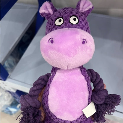 Groom Glory Interactive Plush Hippo Dog Toy