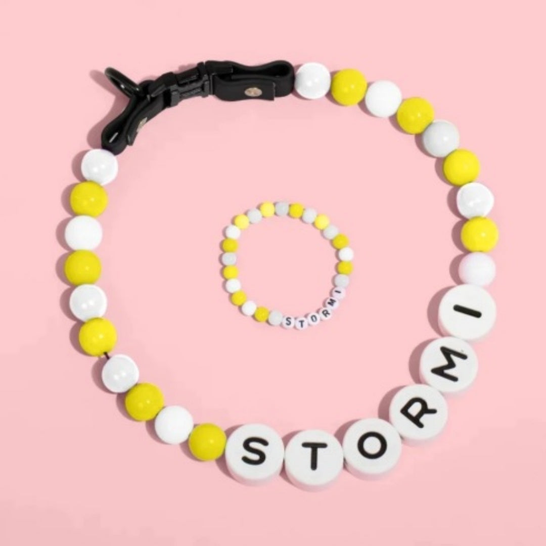 Personalized Pet Collar & Matching Bracelet Set